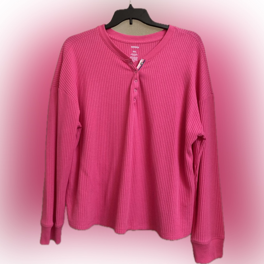Sonoma Pink V-Neck Sweater